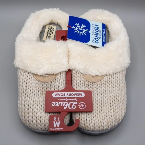 ‼️SOLD‼️ Dearfoam Dluxe Brand New Memory Foam Women’s Slippers - Size M 7/8 - Picture 6 of 14